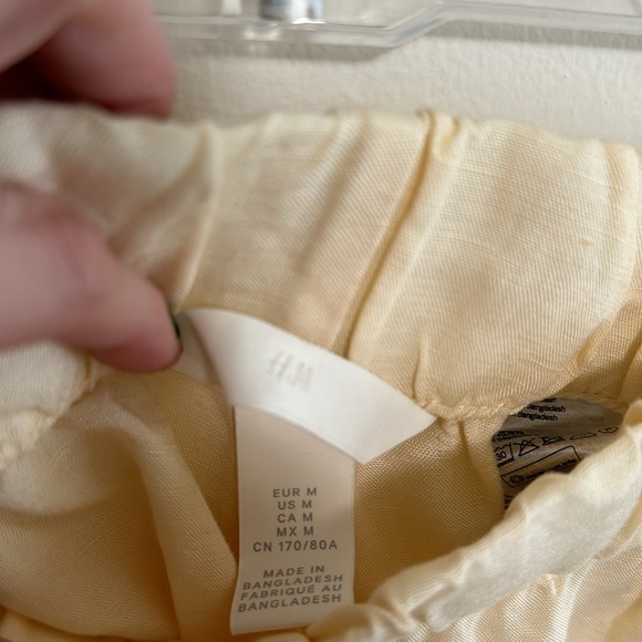 NWOT Linen Blend Elastic Waist Pants - Picture 2 of 4